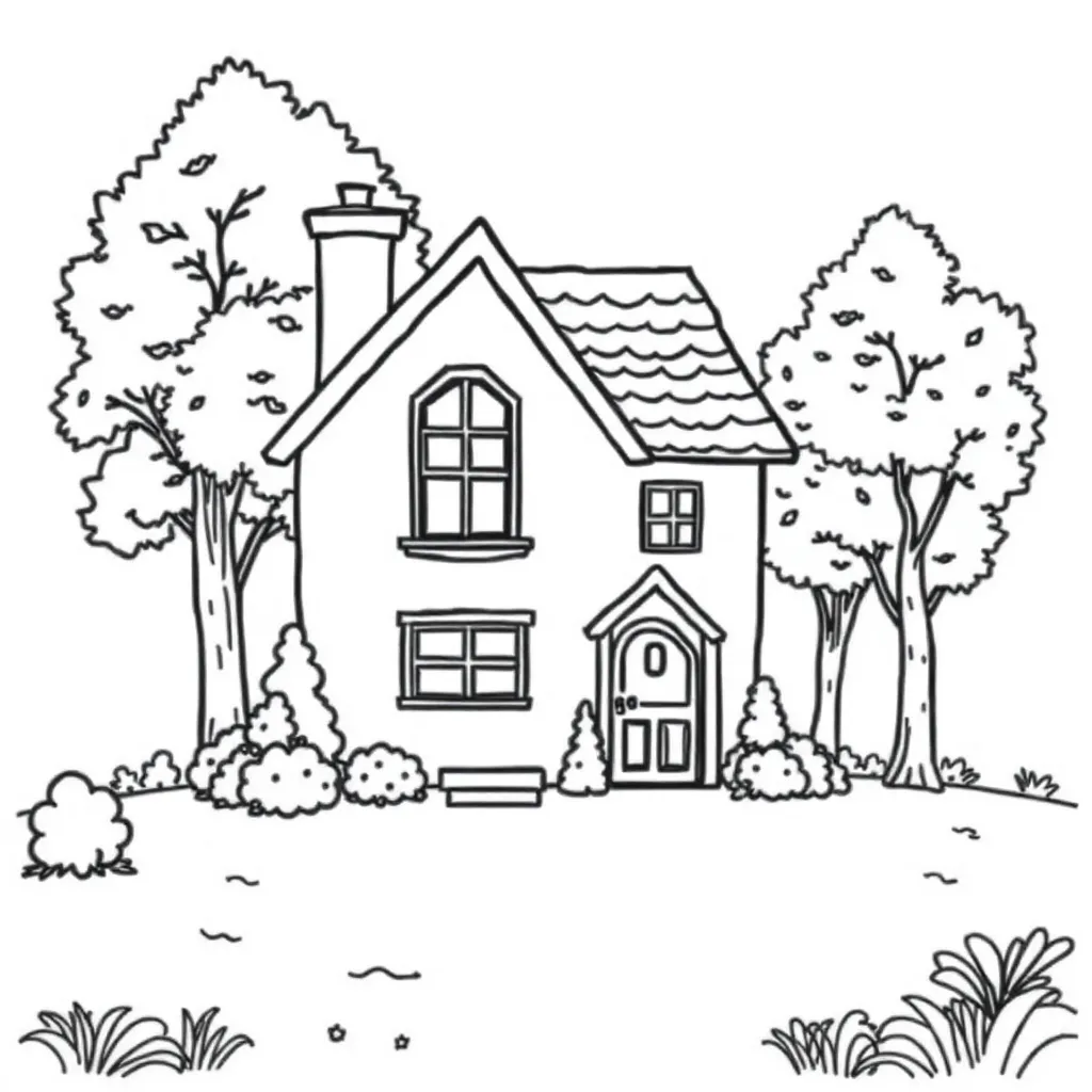 House coloring page