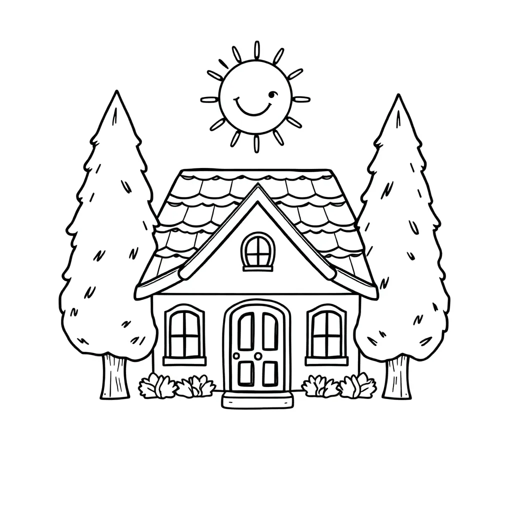 House coloring page