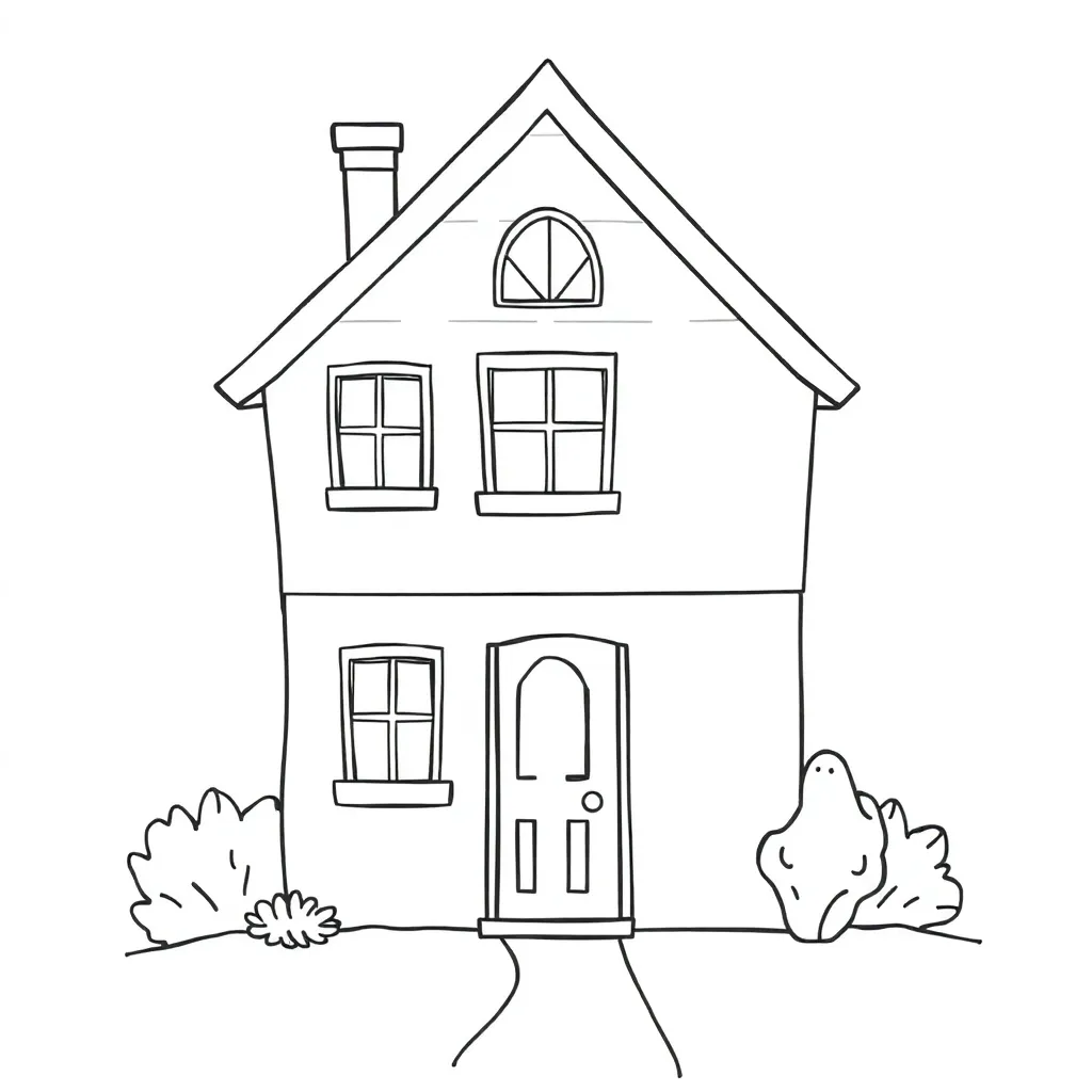 House coloring page