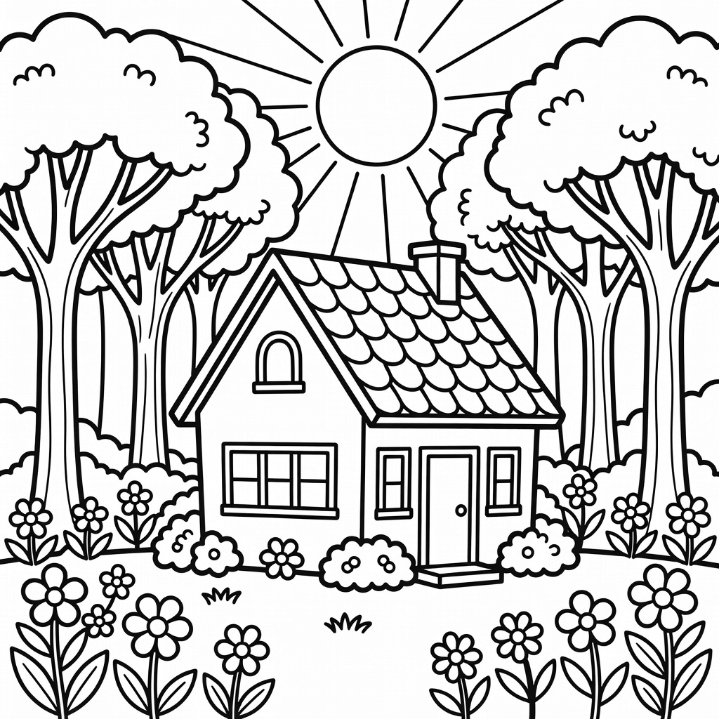 House coloring page