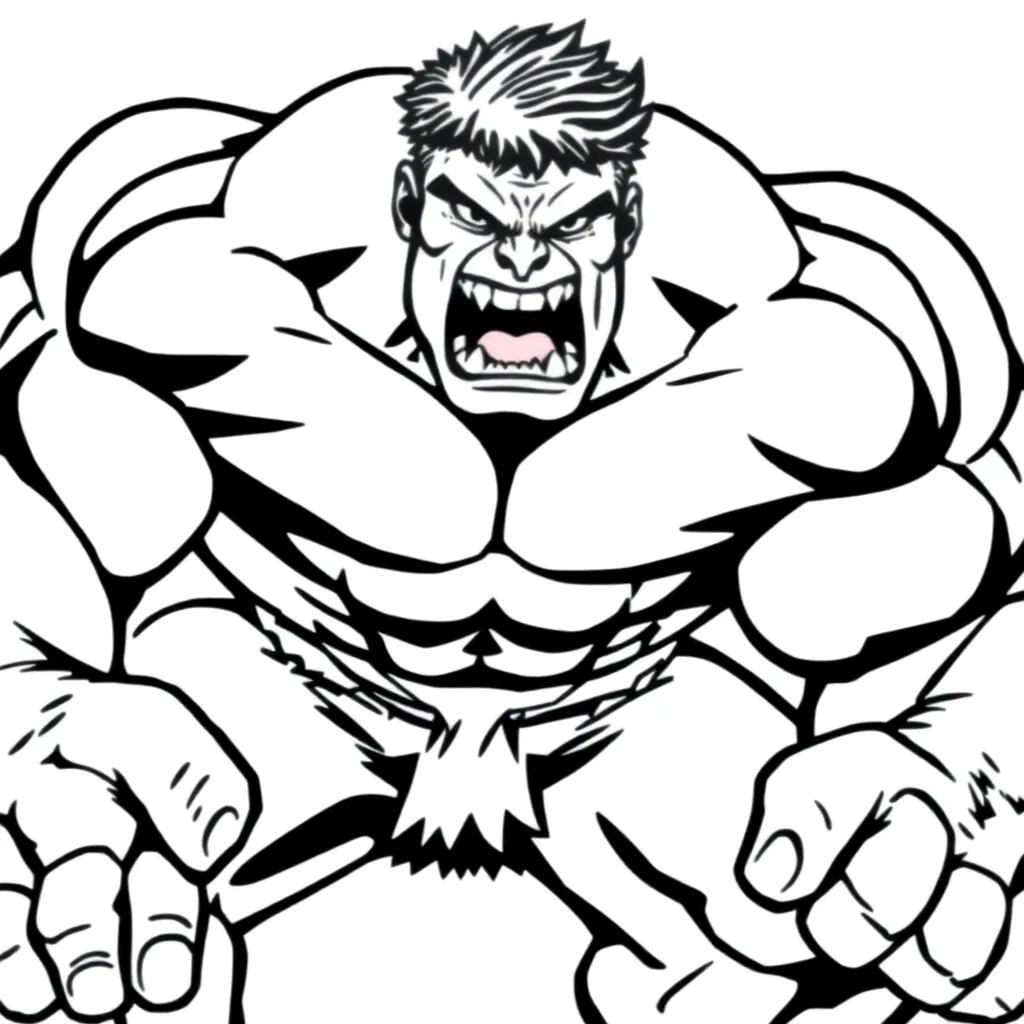 Hulk coloring page