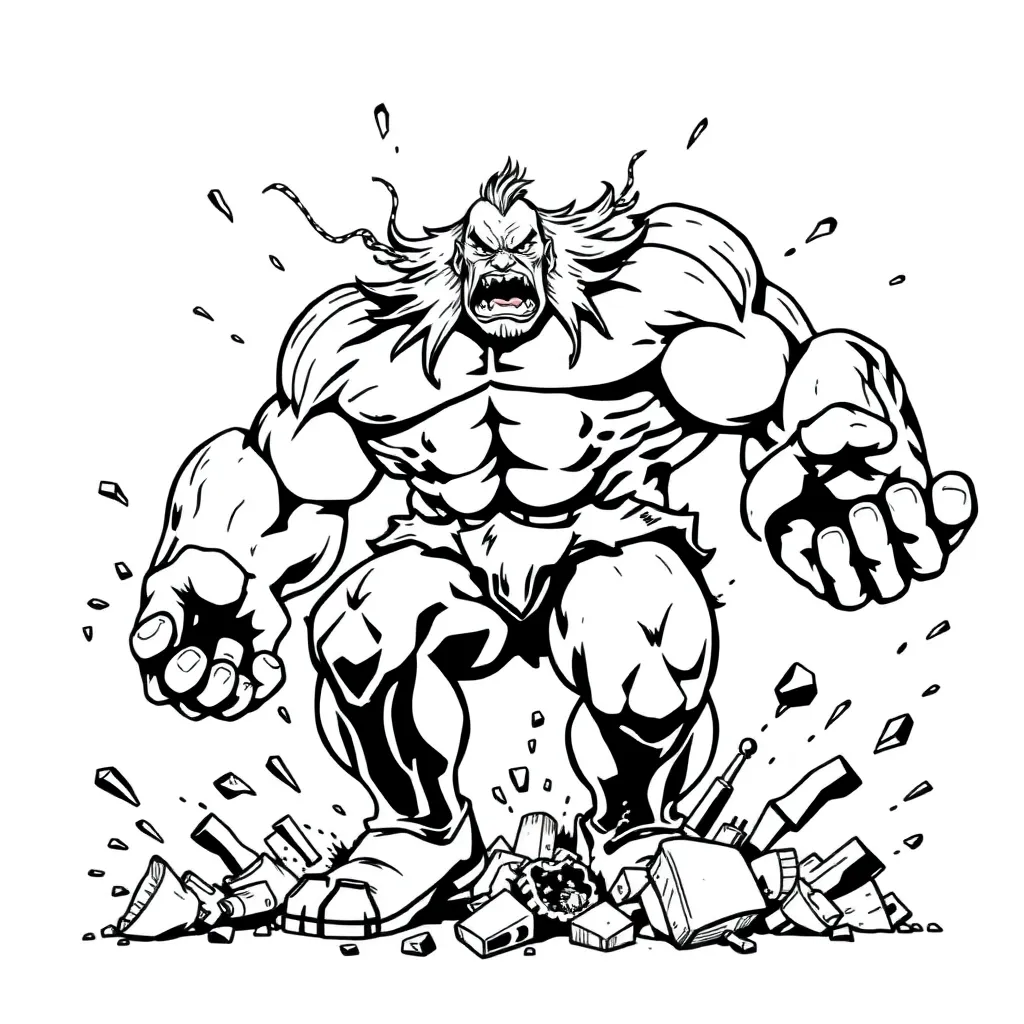 Hulk coloring page