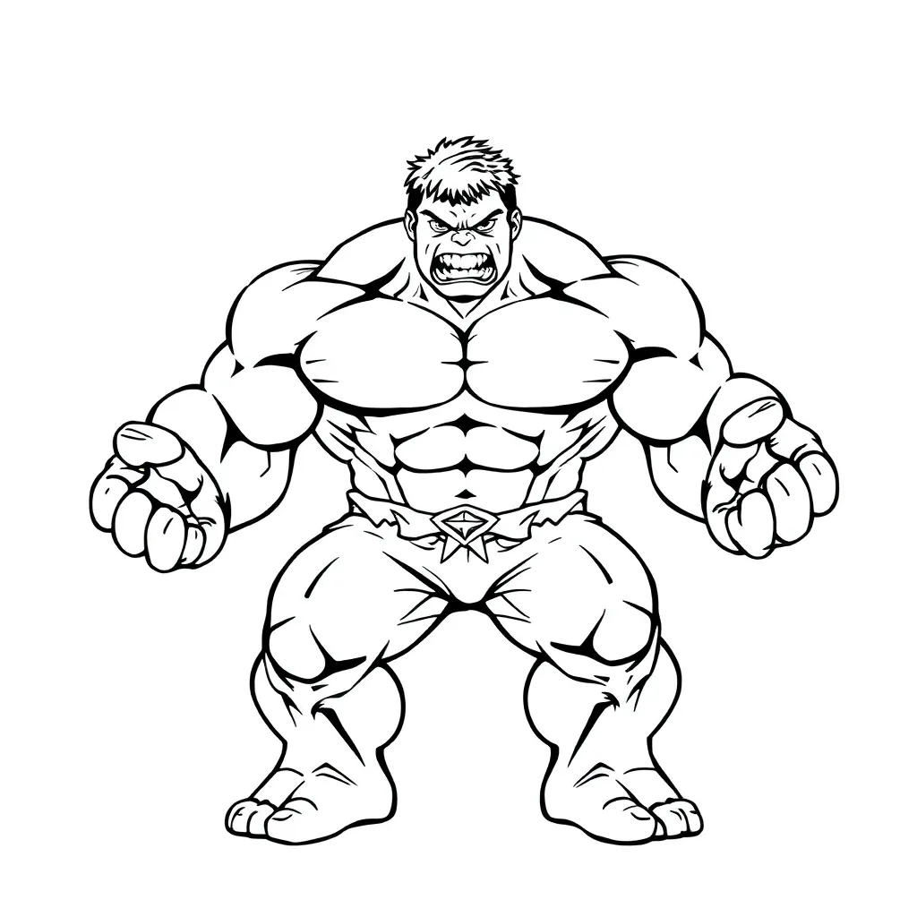 Hulk coloring page