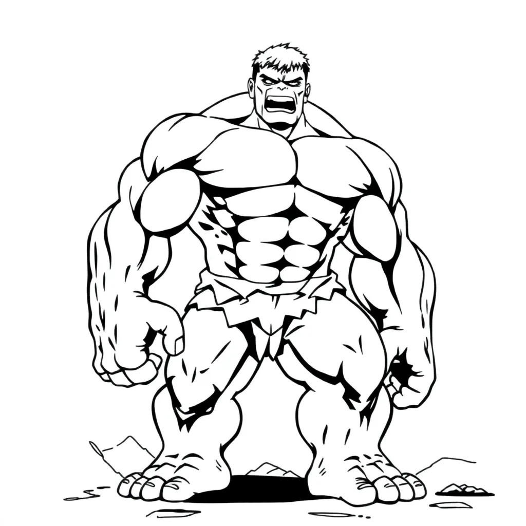 Hulk coloring page