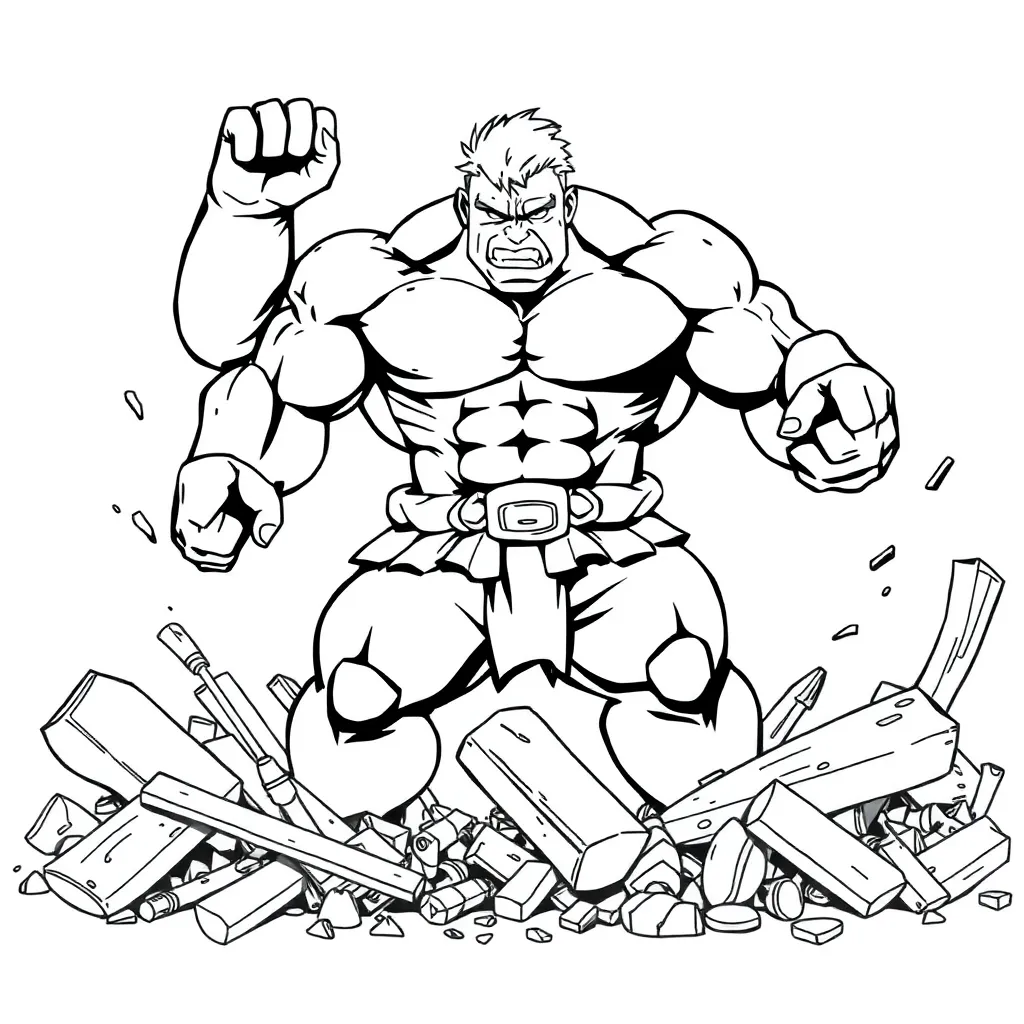 Hulk coloring page