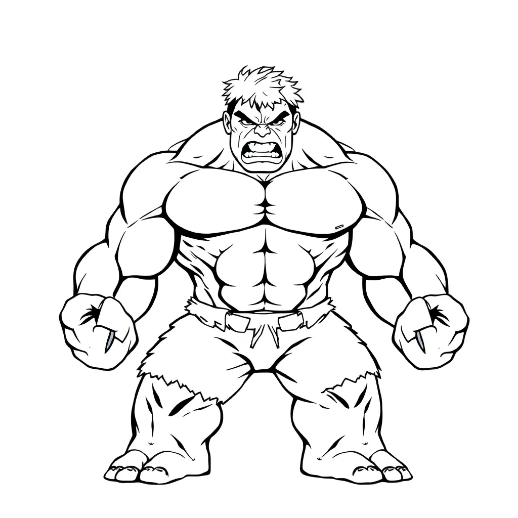 Hulk coloring page