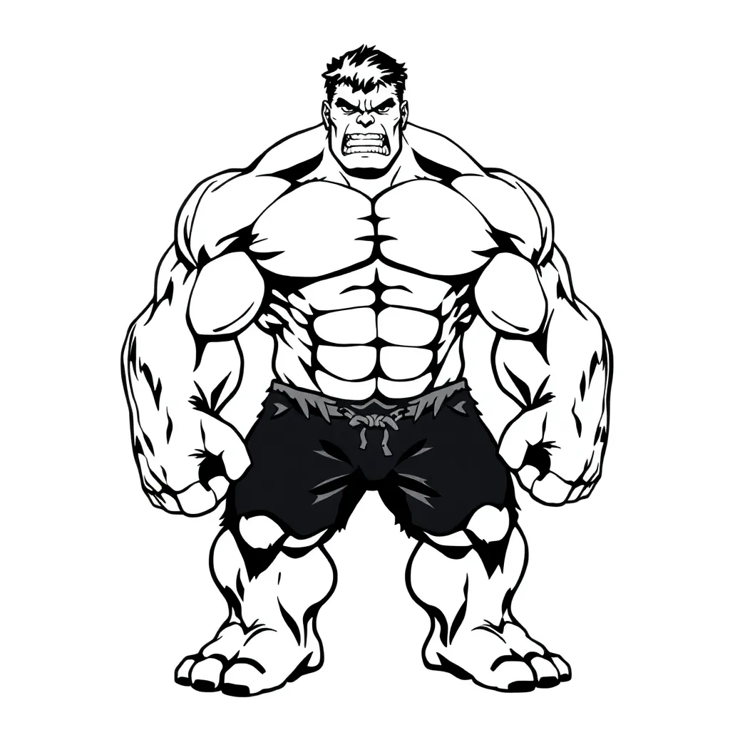 Hulk coloring page