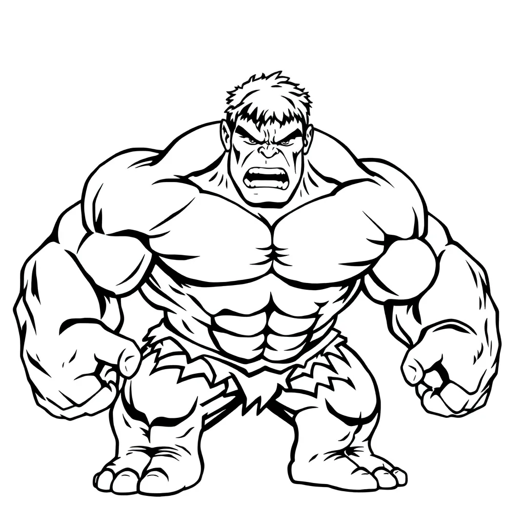 Hulk coloring page