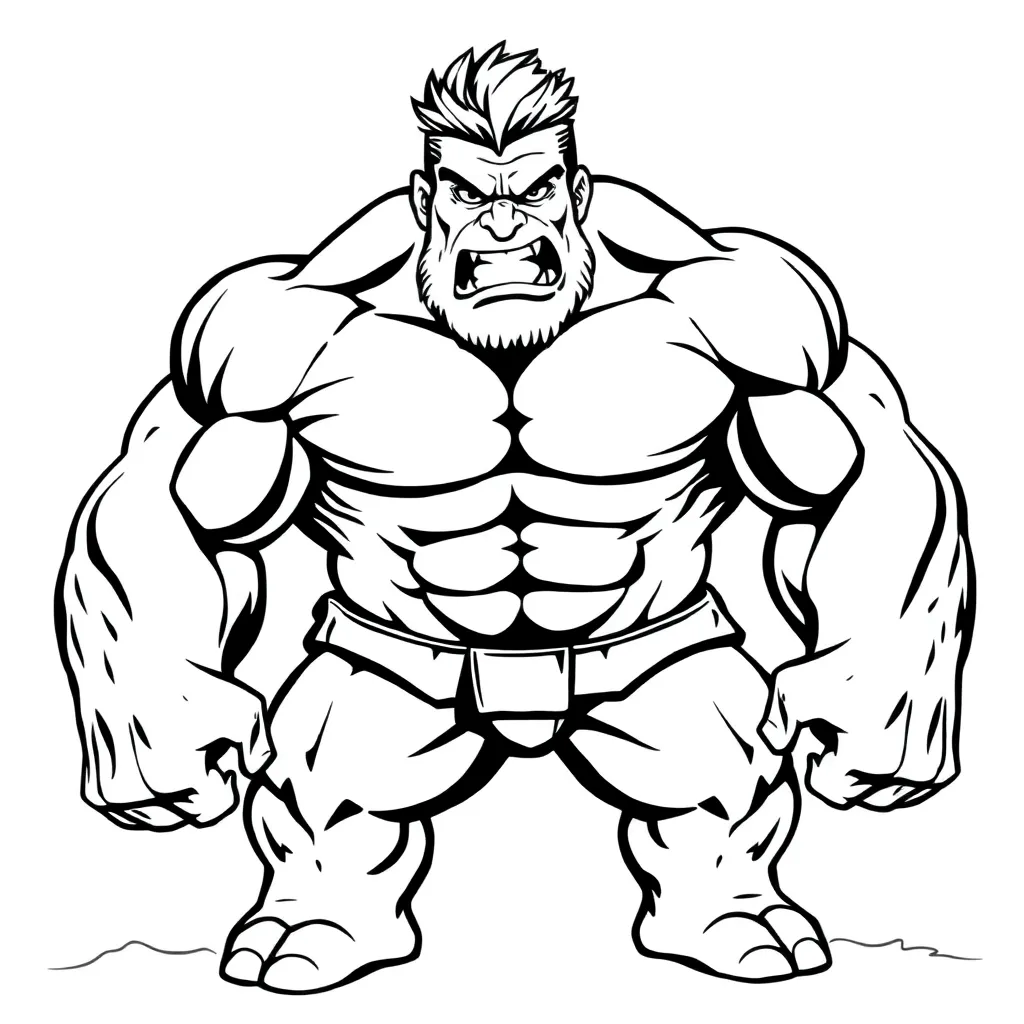 Hulk coloring page