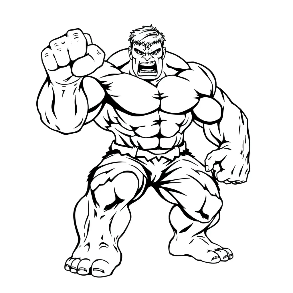 Hulk coloring page