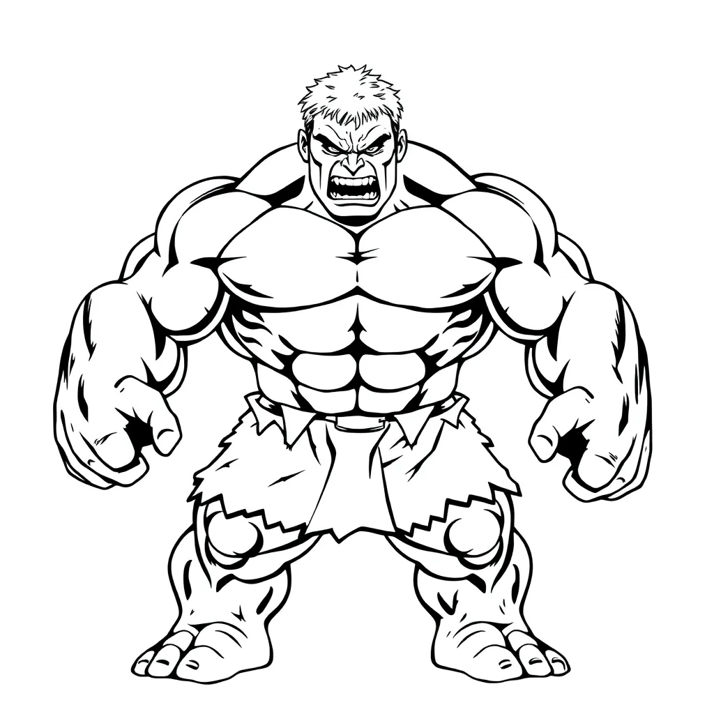 Hulk coloring page