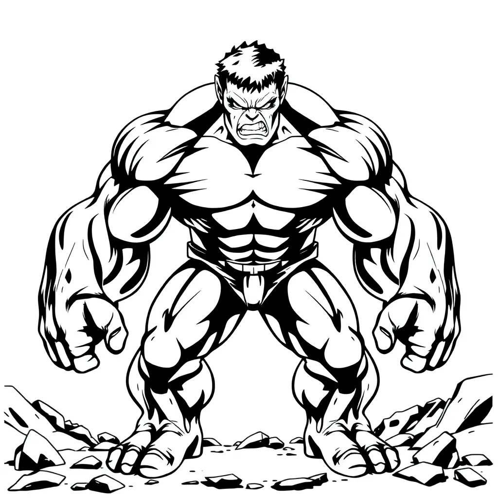Hulk coloring page