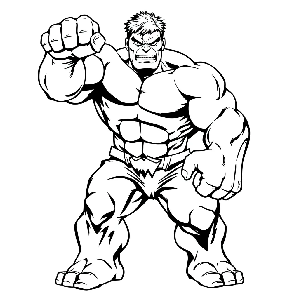 Hulk coloring page