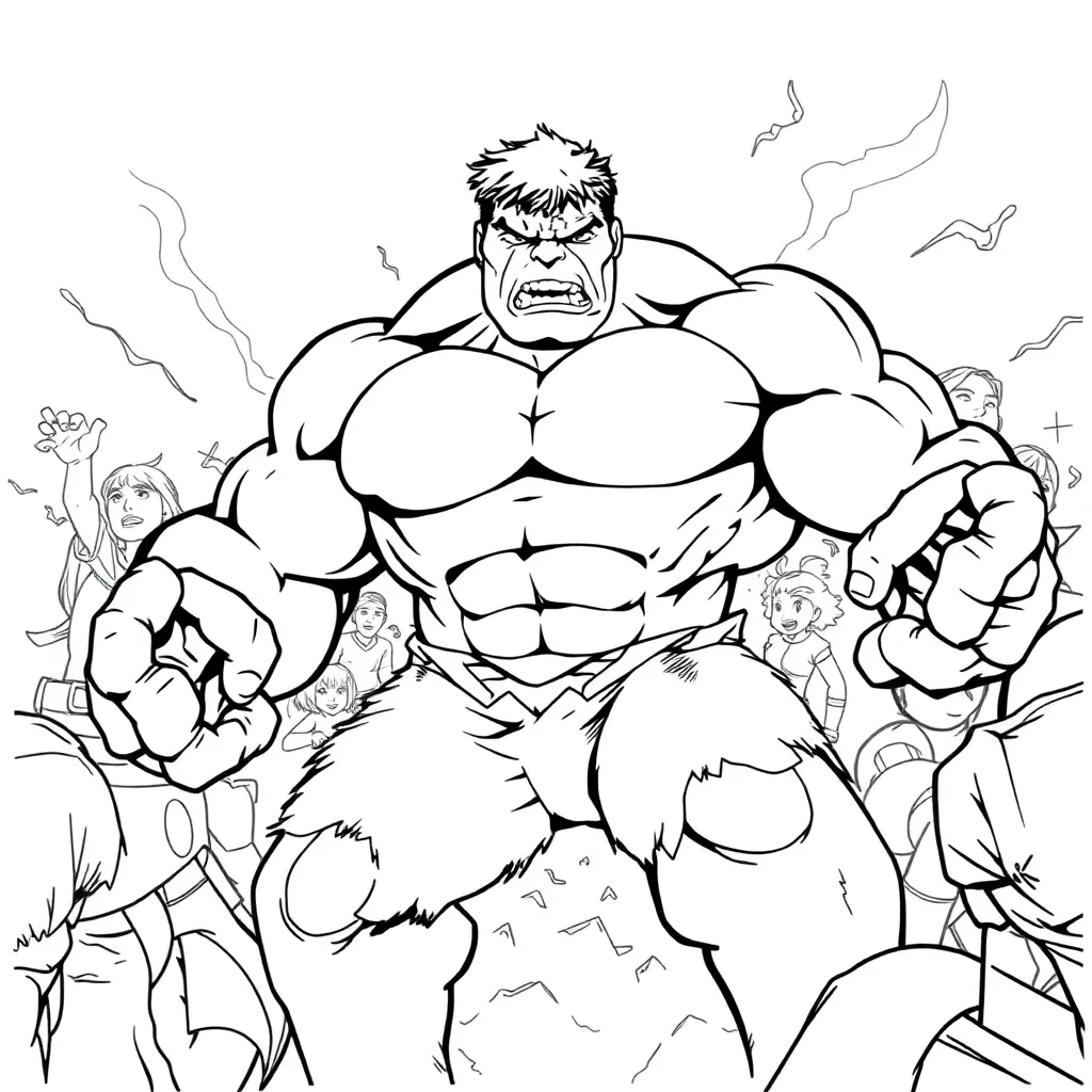 Hulk coloring page