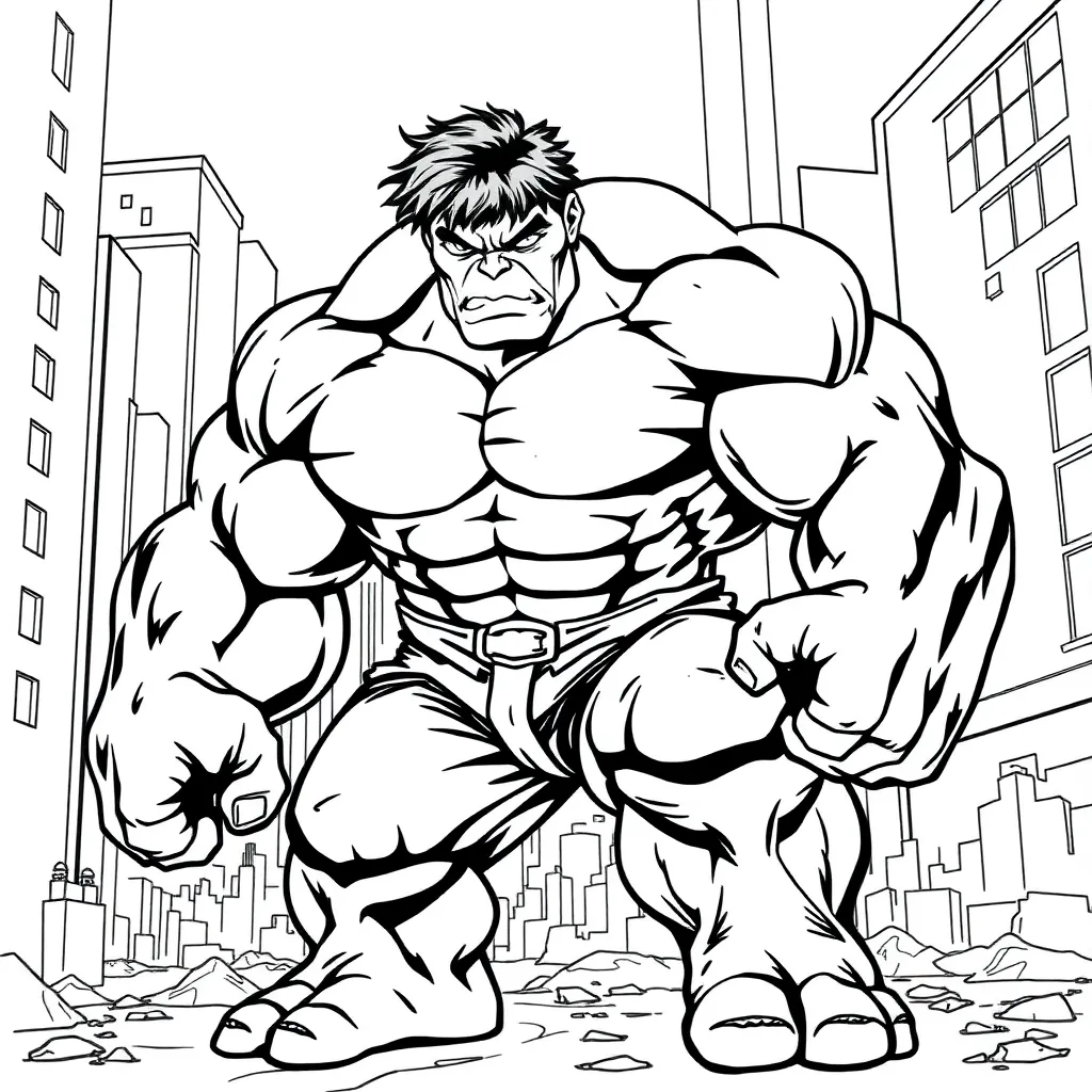 Hulk coloring page