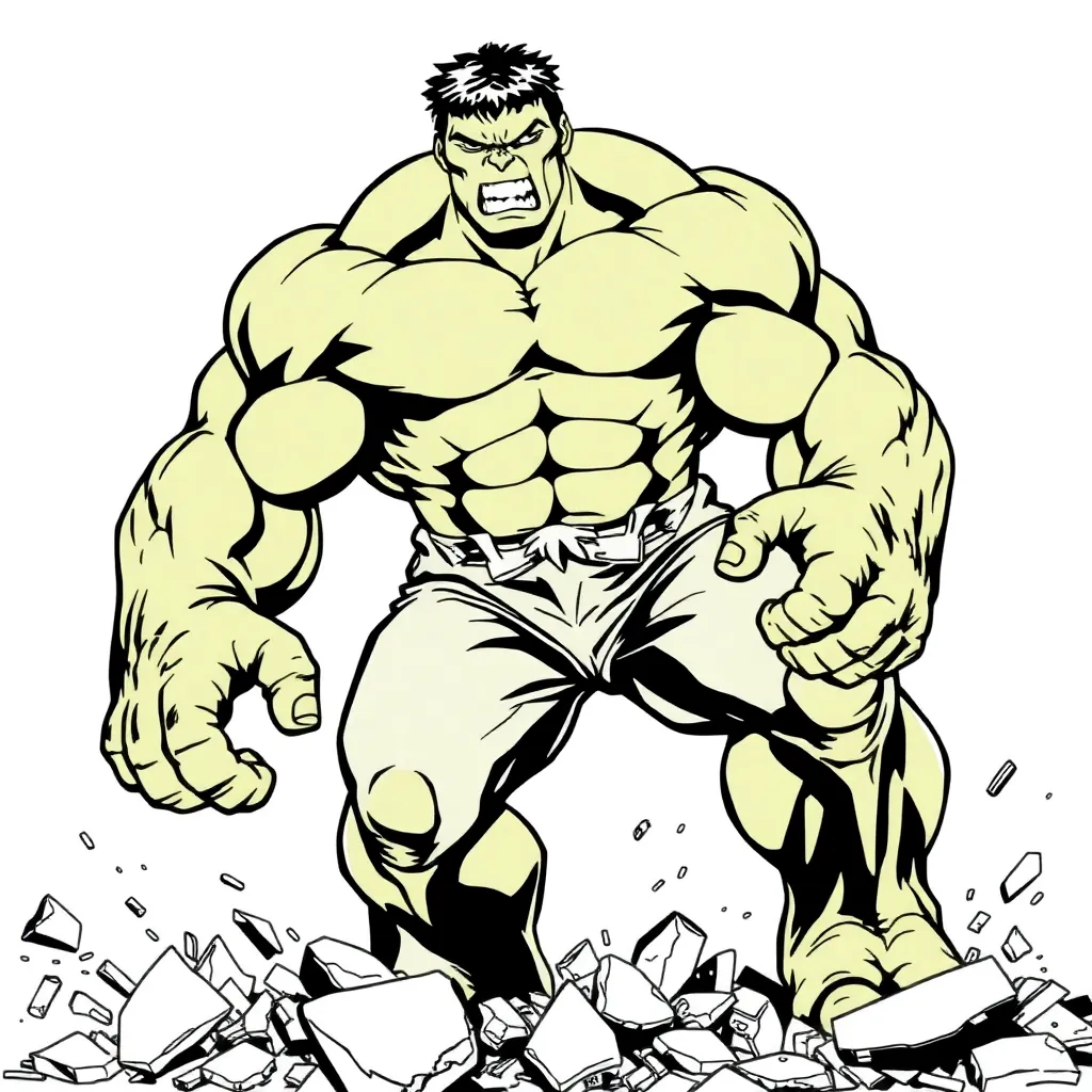 Hulk coloring page