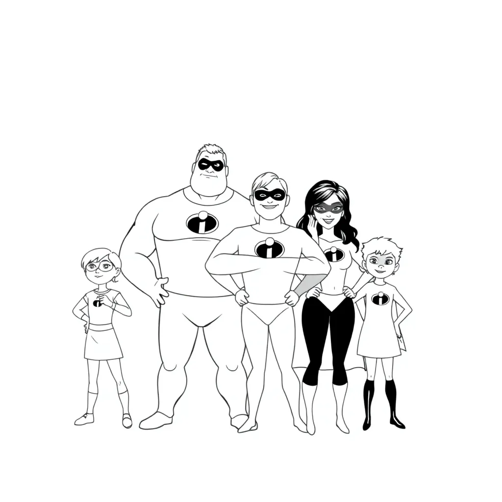 Incredibles coloring page