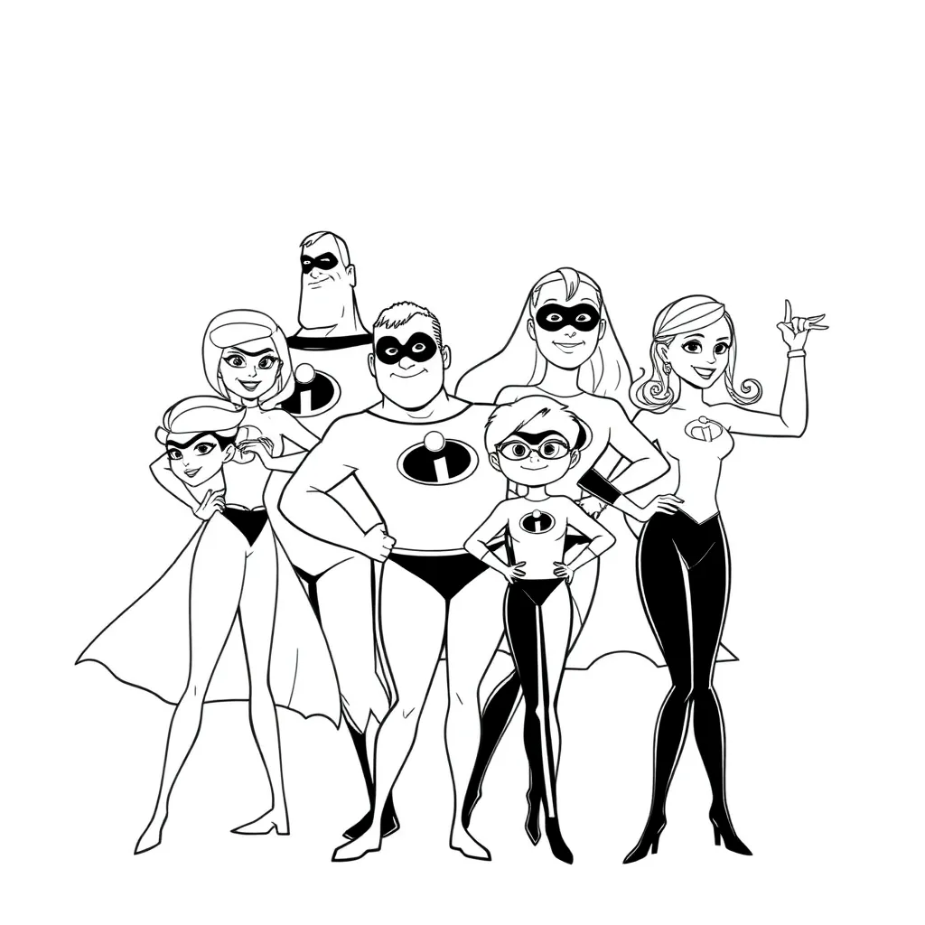 Incredibles coloring page