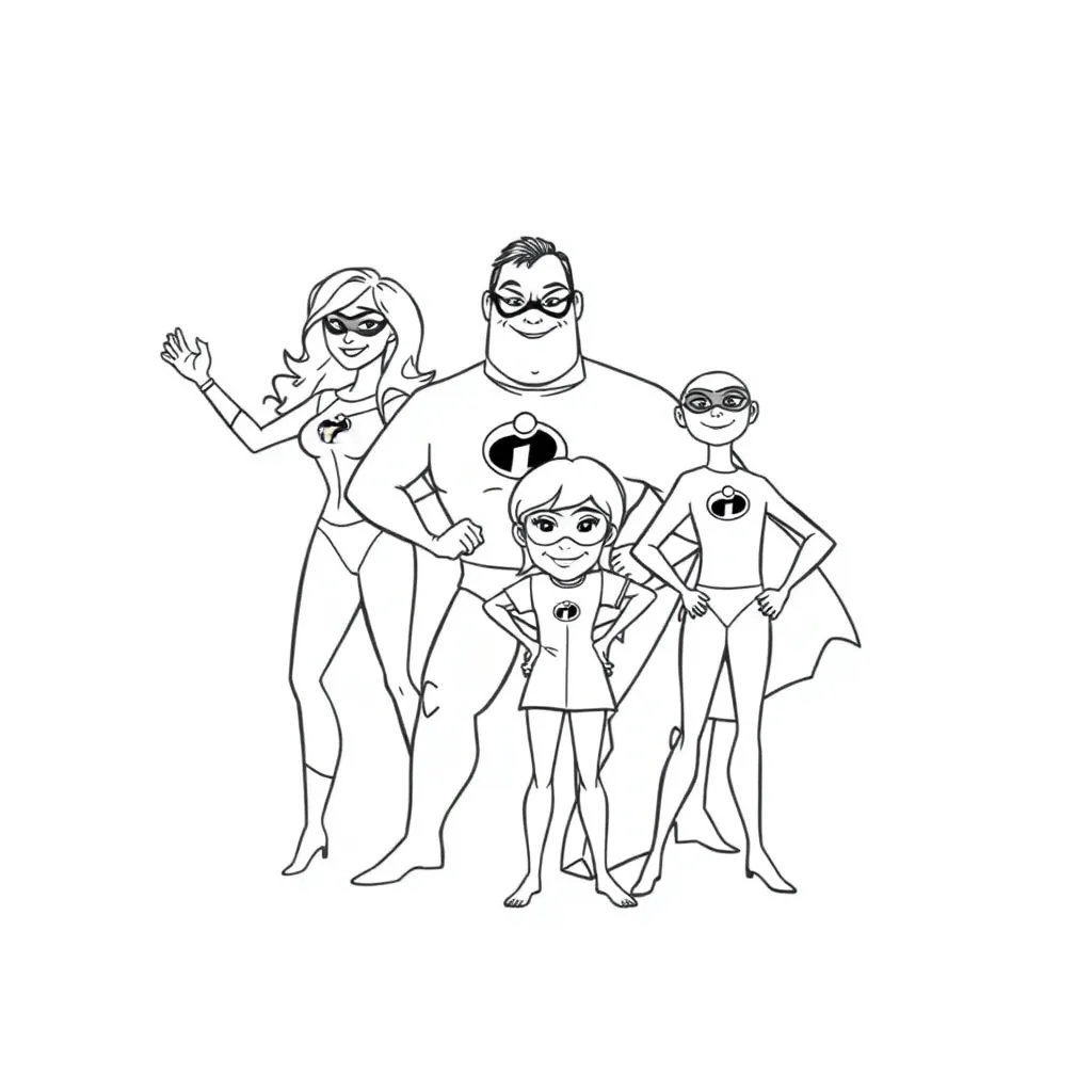 Incredibles coloring page