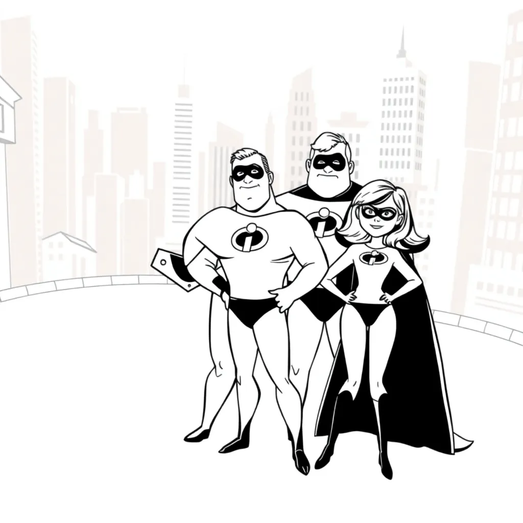 Incredibles coloring page