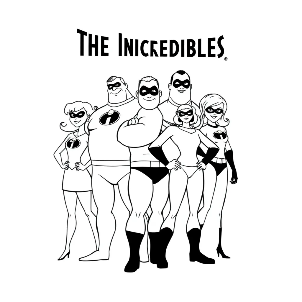 Incredibles coloring page