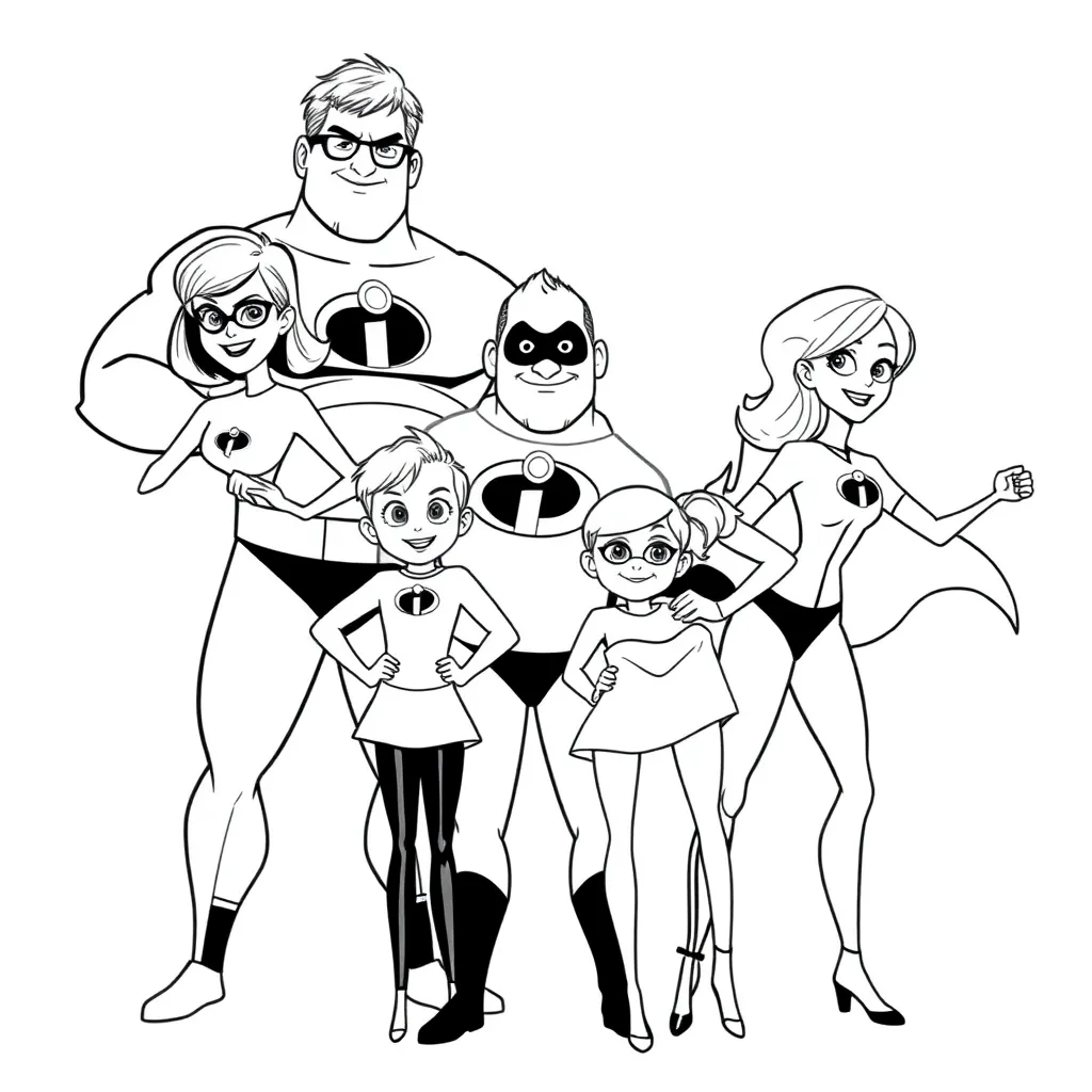 Incredibles coloring page
