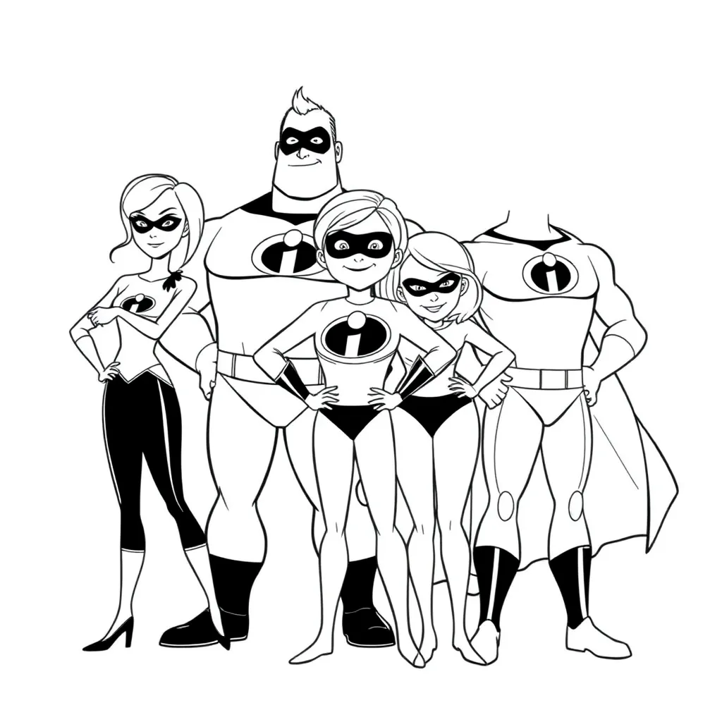 Incredibles coloring page