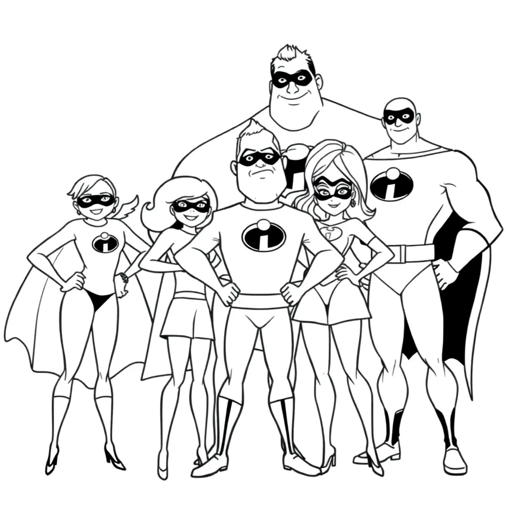 Incredibles coloring page