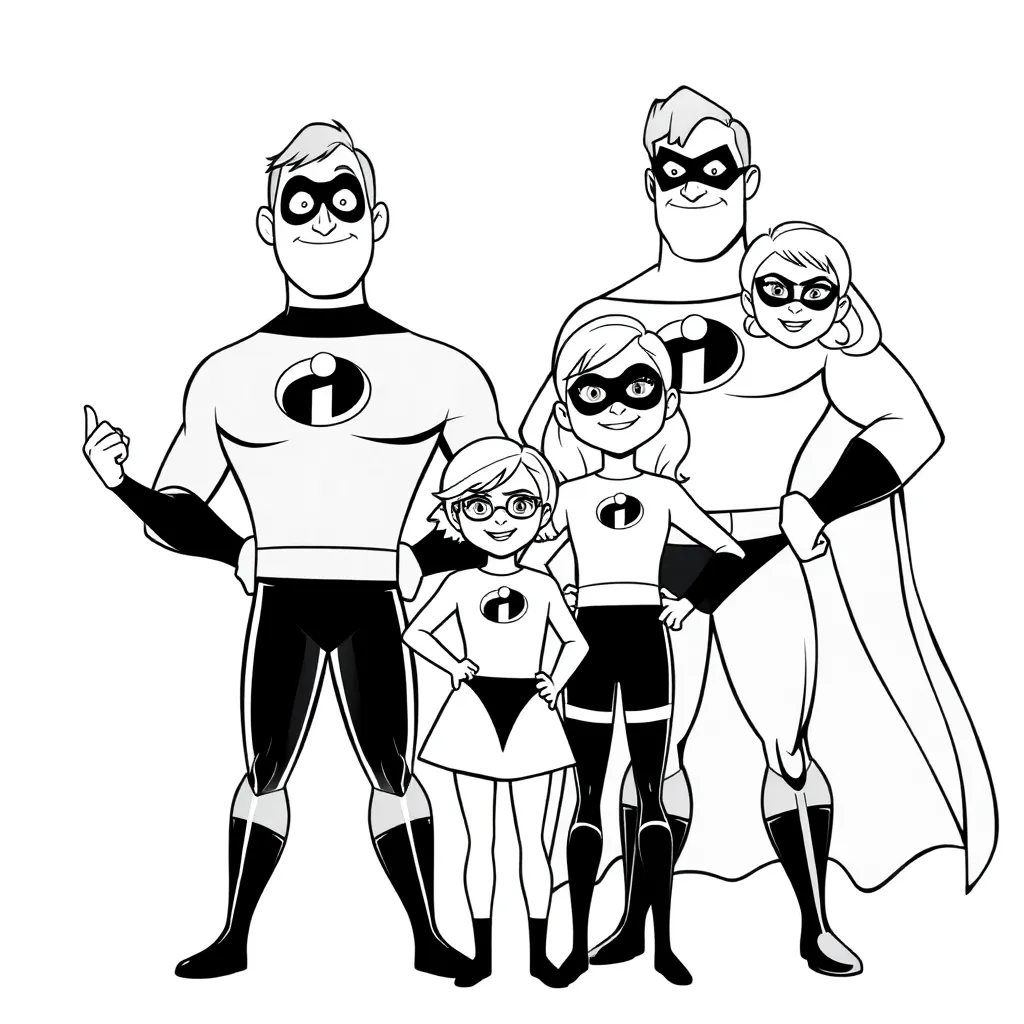 Incredibles coloring page
