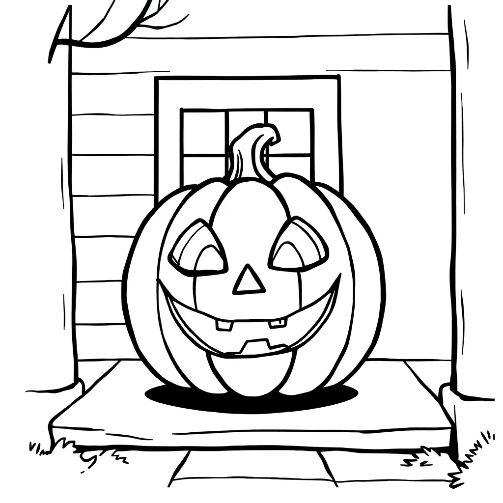 Jack-O-Lantern coloring page