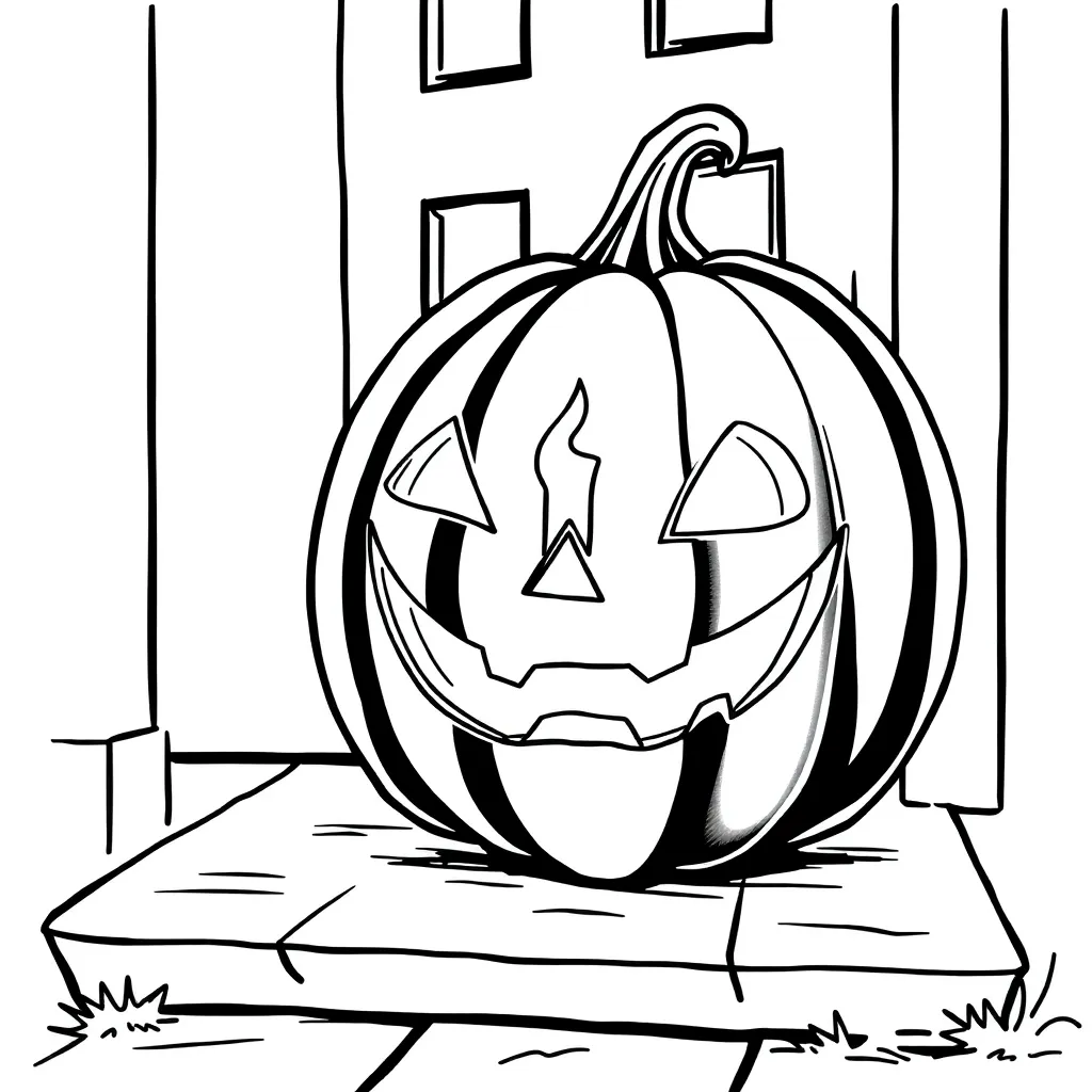 Jack-O-Lantern coloring page