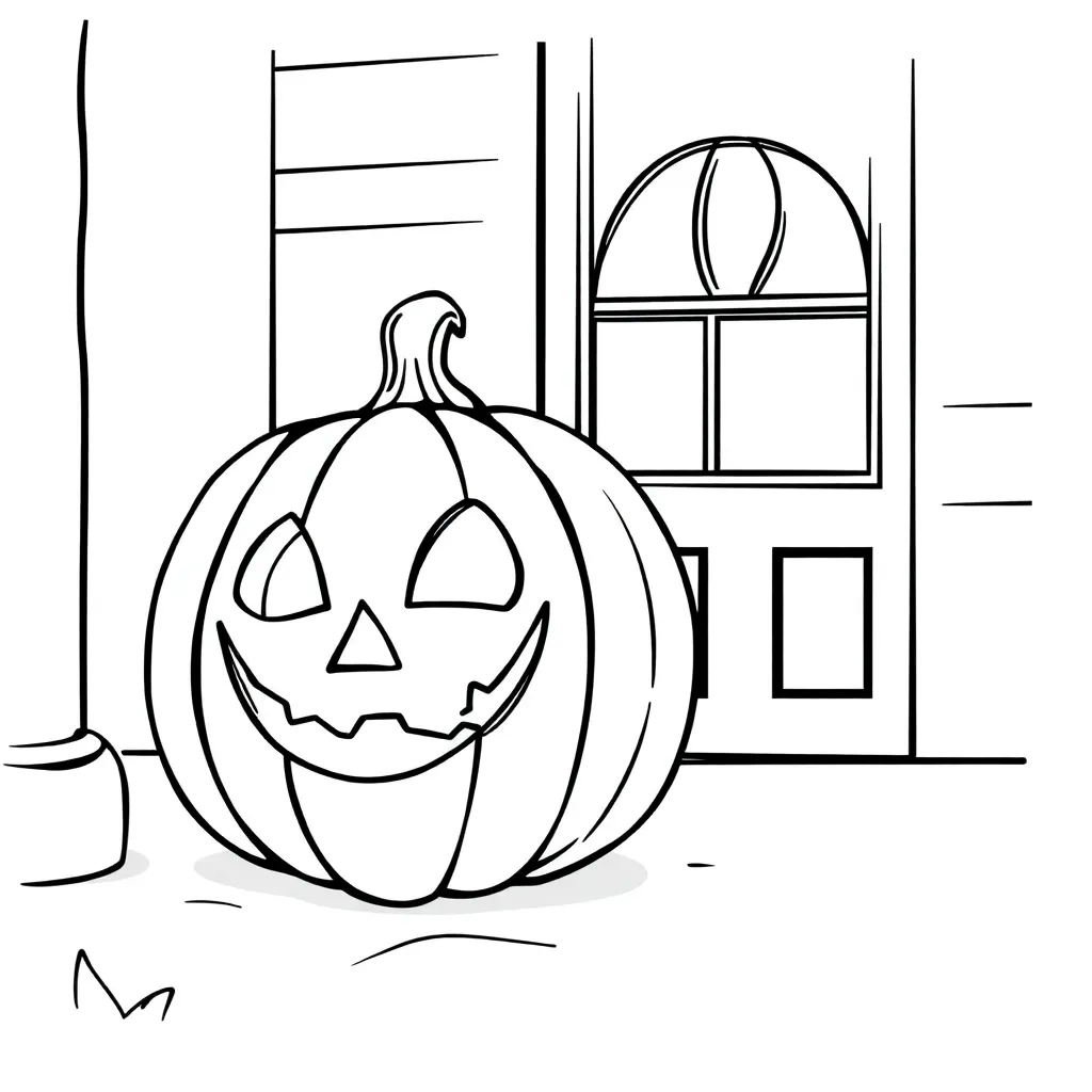 Jack-O-Lantern coloring page