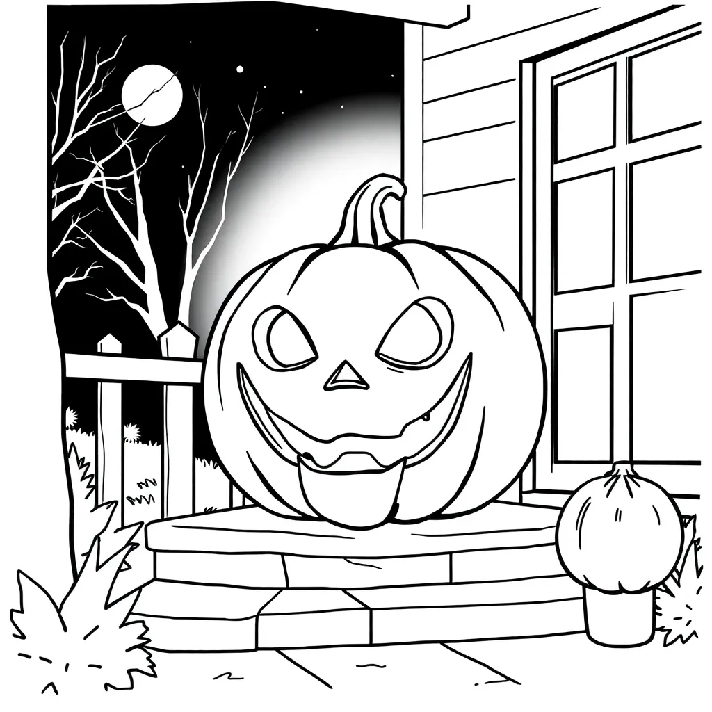 Jack-O-Lantern coloring page