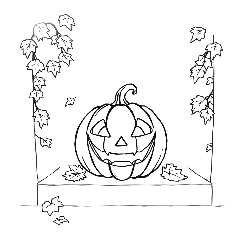Jack-O-Lantern coloring page