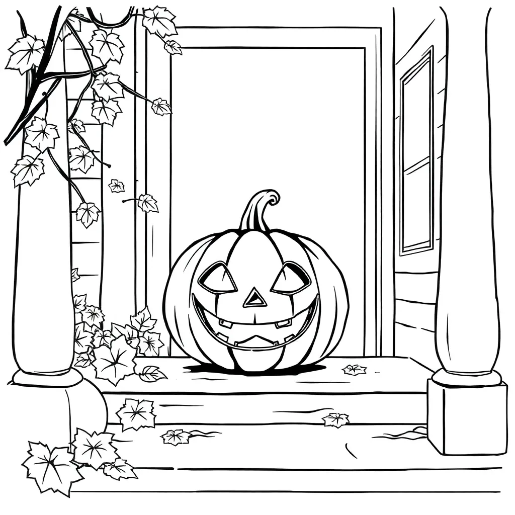 Jack-O-Lantern coloring page