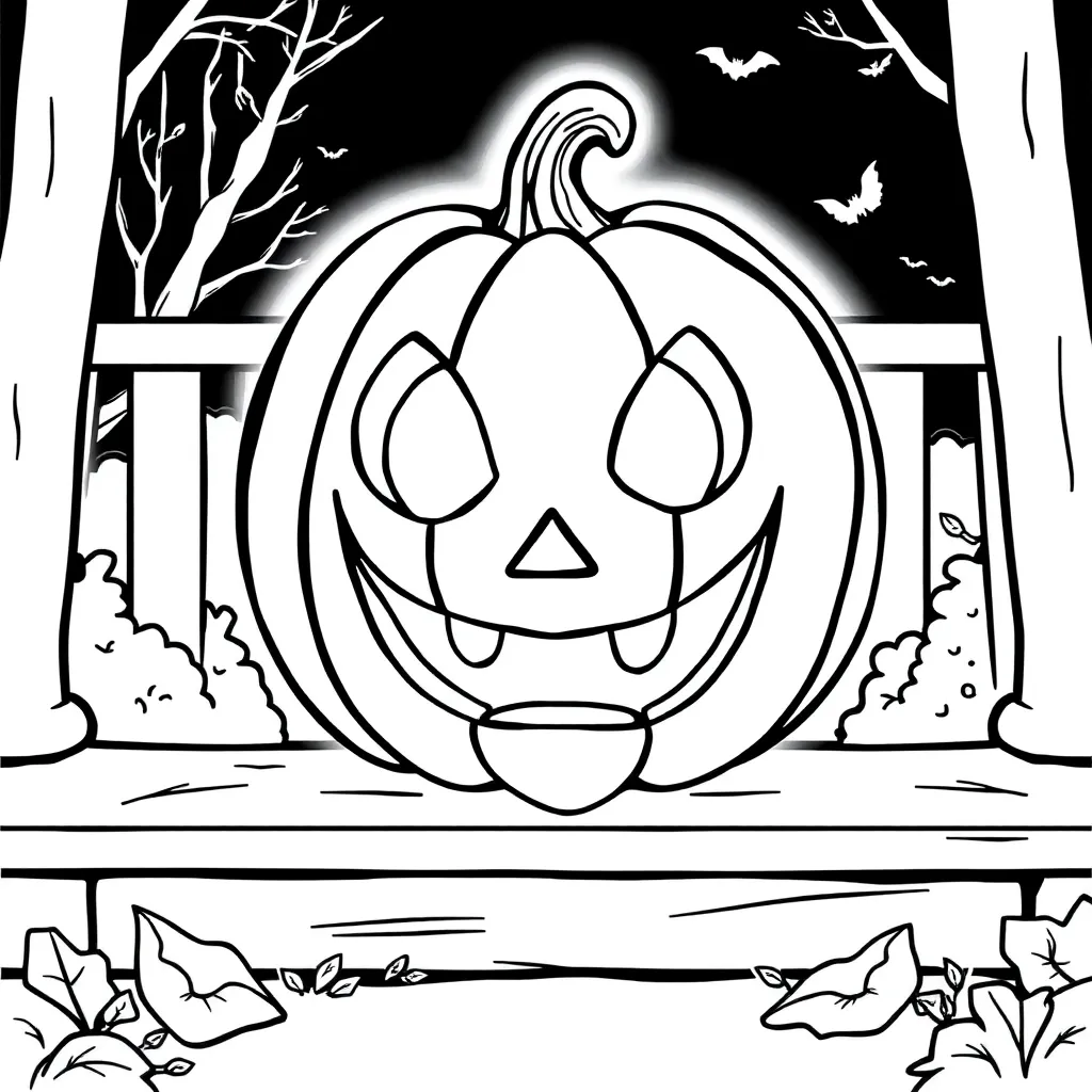 Jack-O-Lantern coloring page