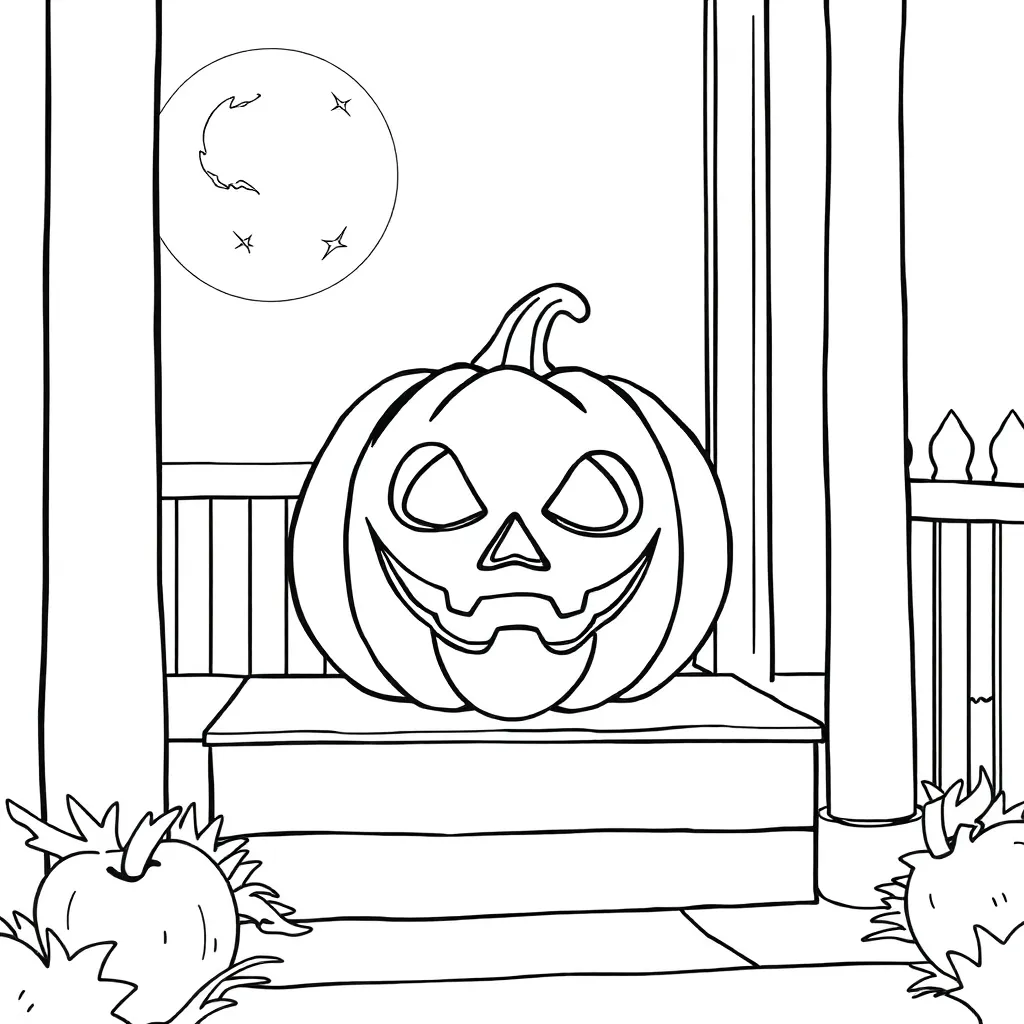 Jack-O-Lantern coloring page