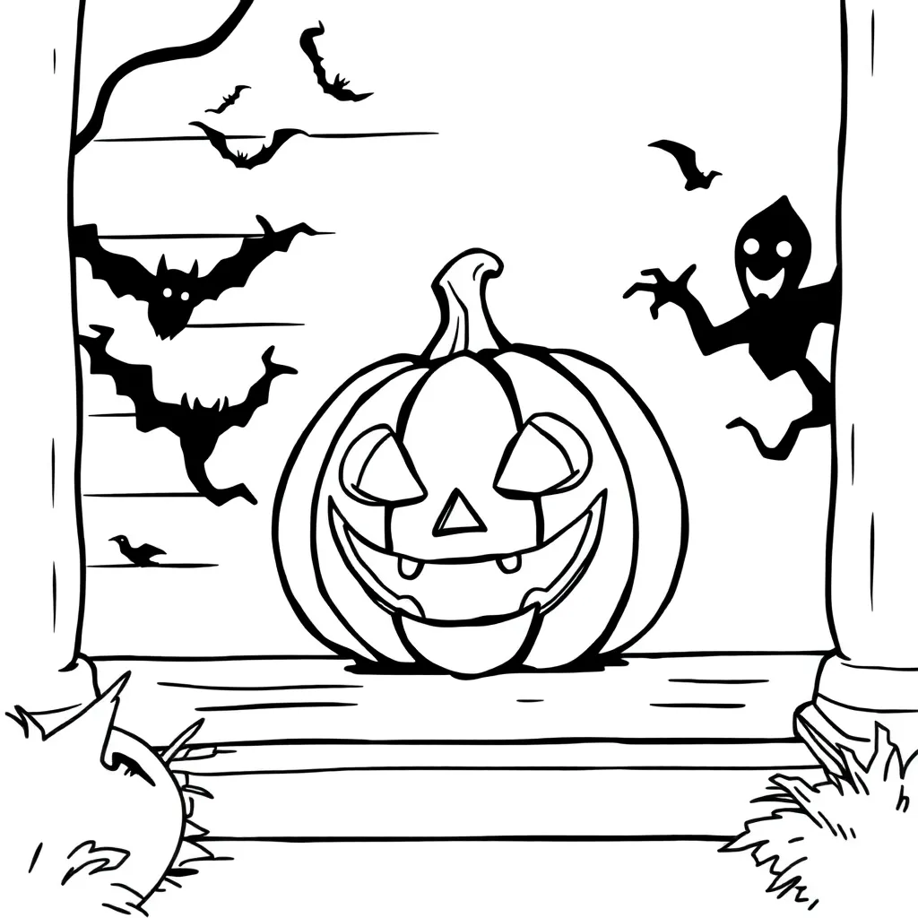 Jack-O-Lantern coloring page