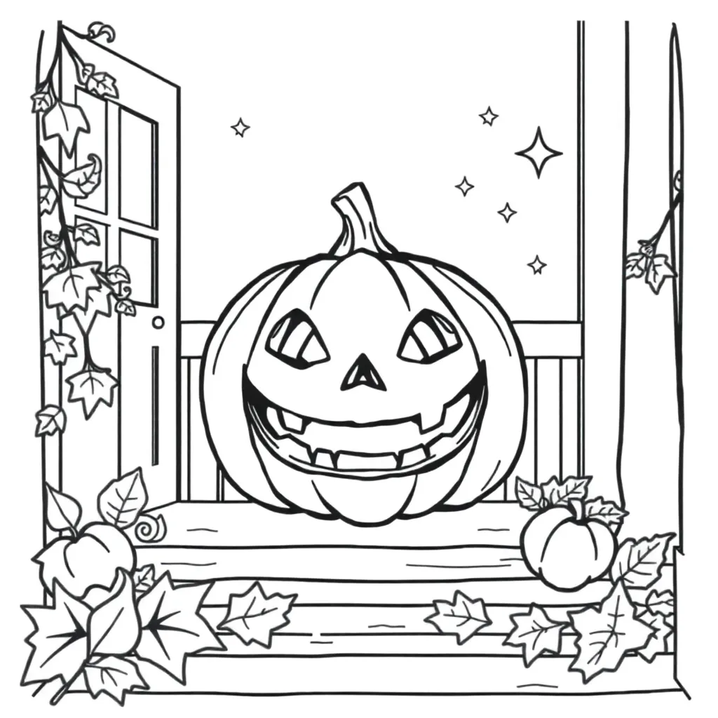 Jack-O-Lantern coloring page