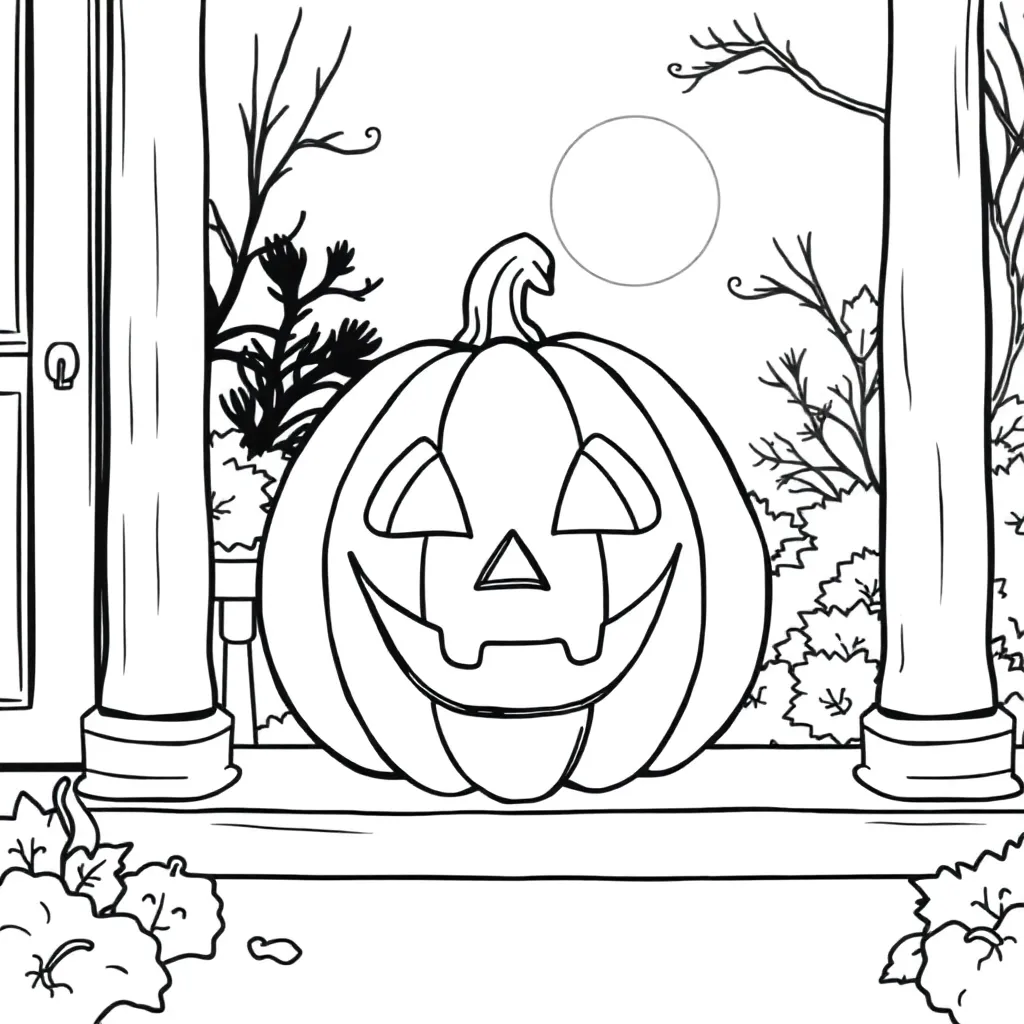 Jack-O-Lantern coloring page