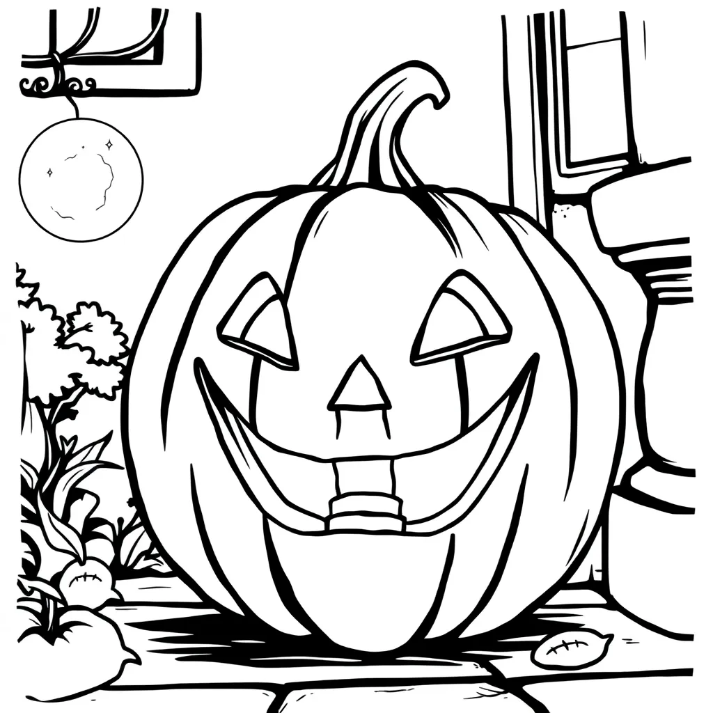 Jack-O-Lantern coloring page