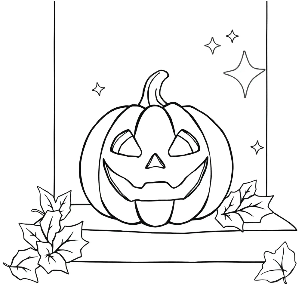 Jack-O-Lantern coloring page
