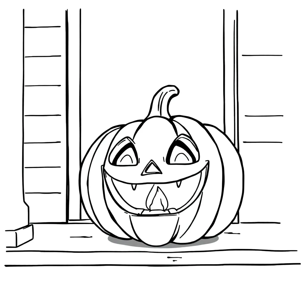 Jack-O-Lantern coloring page