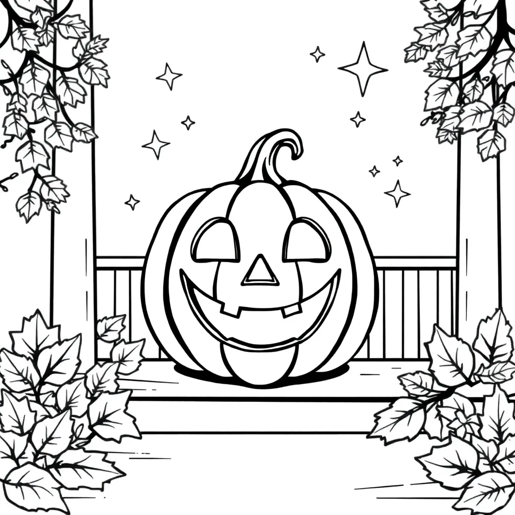Jack-O-Lantern coloring page