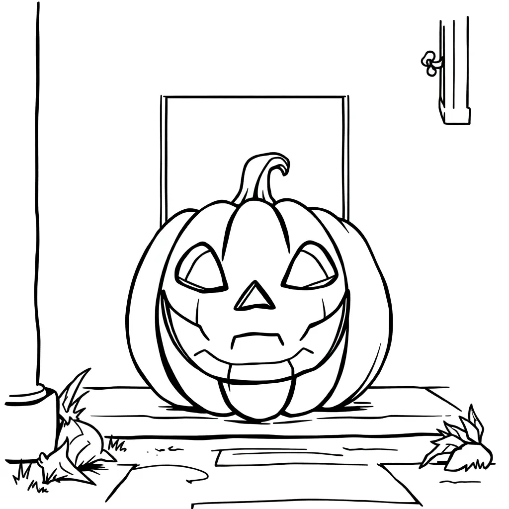 Jack-O-Lantern coloring page