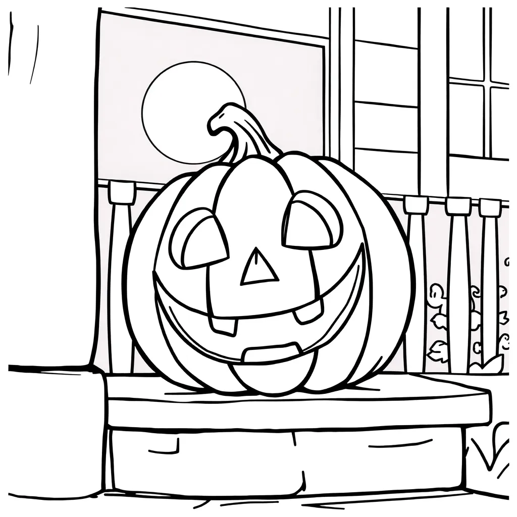 Jack-O-Lantern coloring page