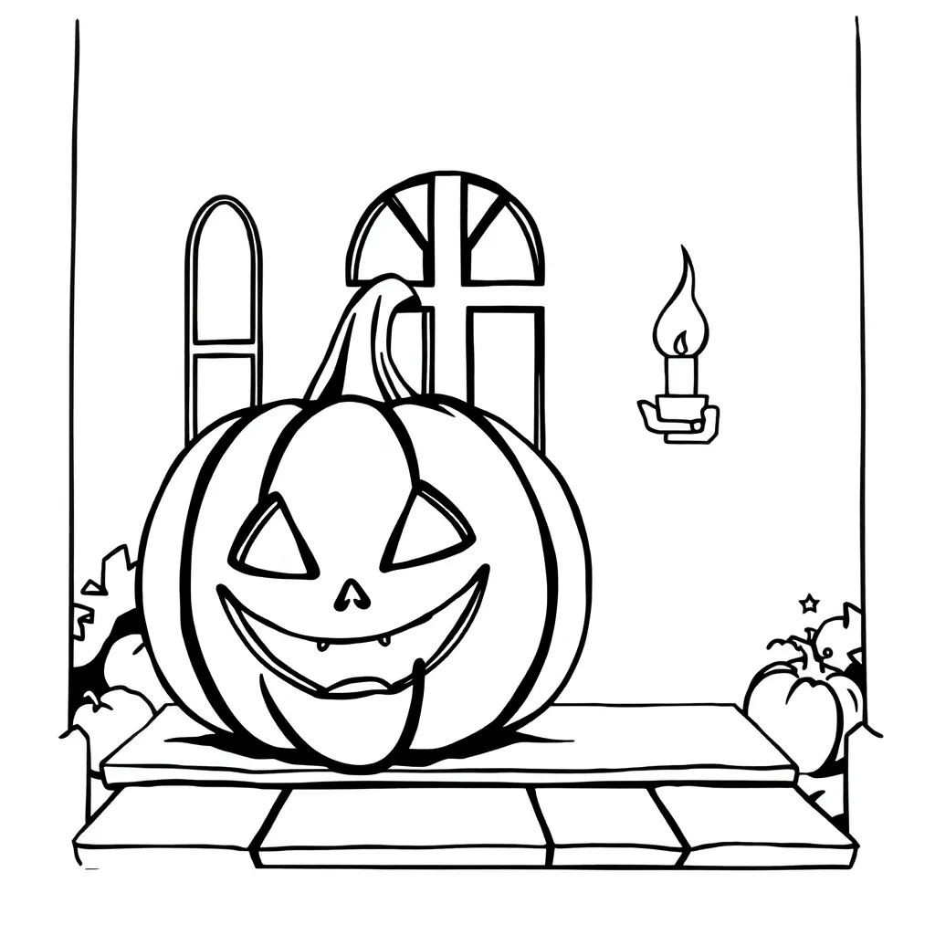 Jack-O-Lantern coloring page