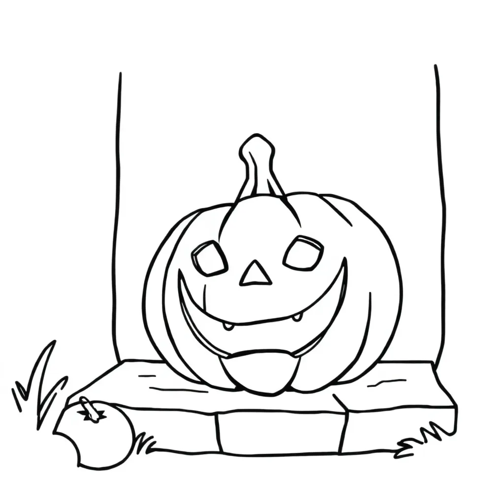 Jack-O-Lantern coloring page