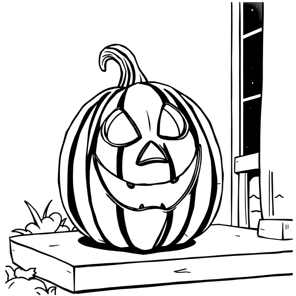 Jack-O-Lantern coloring page