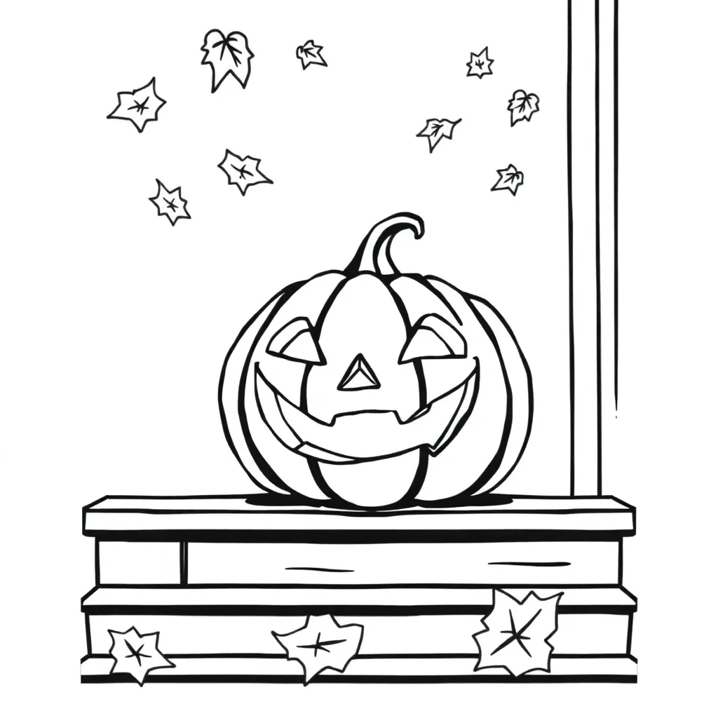 Jack-O-Lantern coloring page